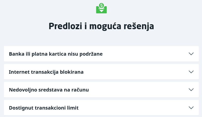 Saveti i potencijalna rešenja